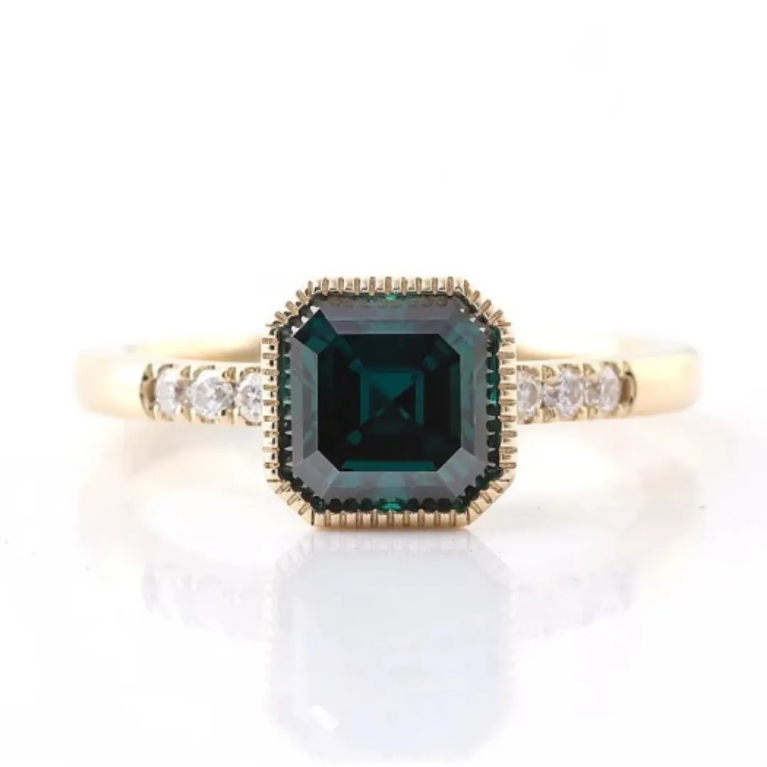 /public/photos/live/Dark Green Asscher Cut Moissanite Bezel Set Ring 490 (1).webp